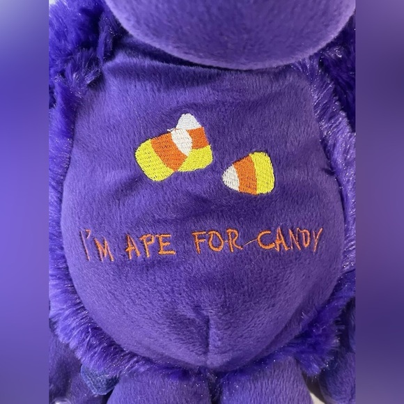 Sugar Loaf Halloween 13” Purple Gorilla I’m Ape For Candy ~Plush Stuffed Toy NWT - Picture 3 of 15